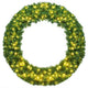 48" Pre-lit Cordless Artificial Christmas Wreath - LucktreeUS