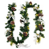 9FT Pre-lit Christmas Garland, with 50 LED Lights - LucktreeUS