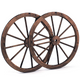 Lucktree 30-Inch Set of Two Decorative Wooden Wheel