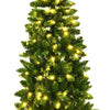 Prelit Pencil Christmas Tree, Premium Hinged Fir Tree