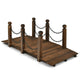 Lucktree 5 ft Wooden Garden Bridge