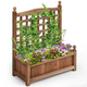 Wood Free Standing Plant Raised Bed