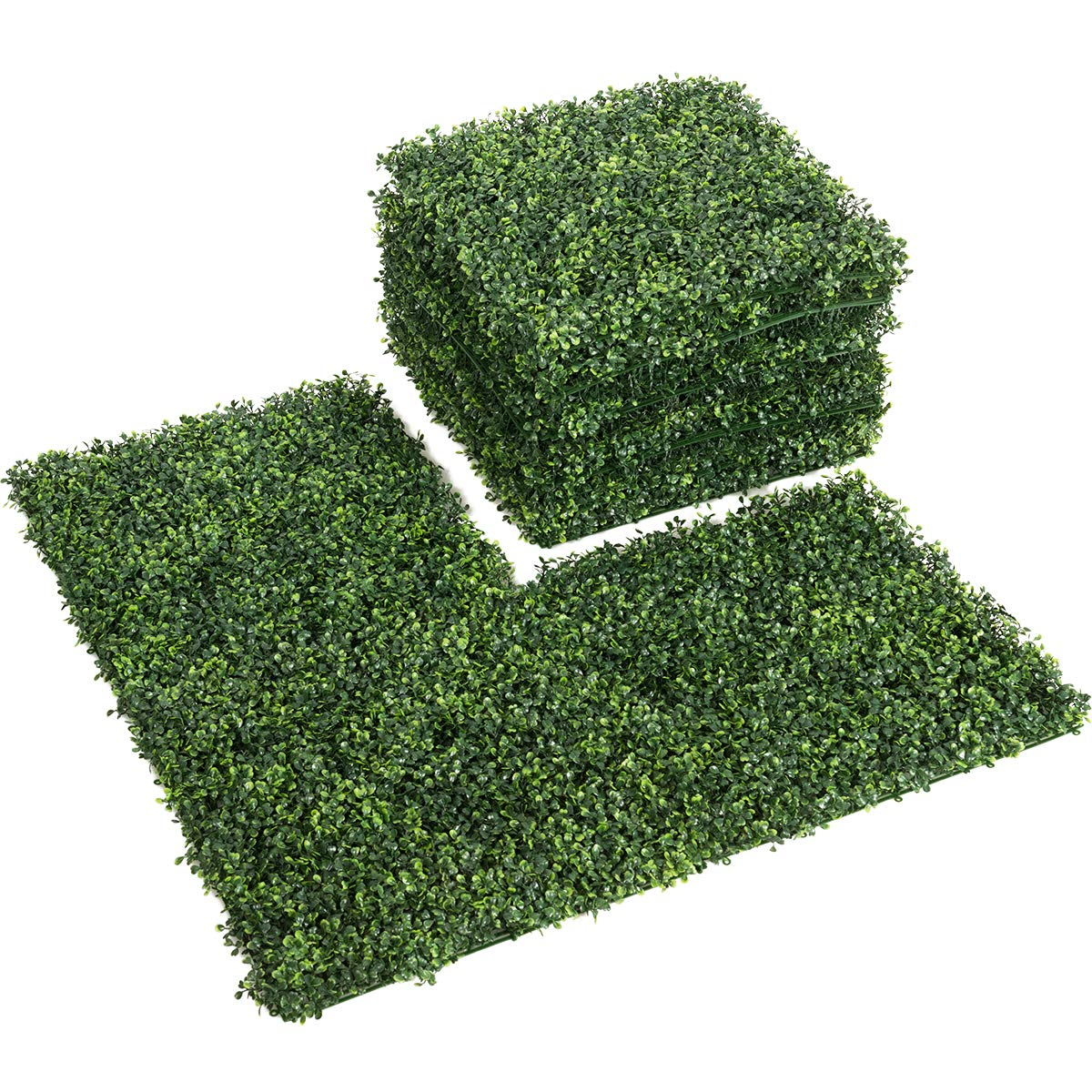 Lucktree 12PCS 20x20inch Artificial Boxwood Panels Garden Privacy Fence Screen