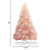 Artificial Pink Christmas Tree, 6ft/7ft Premium Unlit Hinged Spruce Full Tree - LucktreeUS