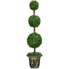 3 Ft /4 Ft Artificial Boxwood Topiary Tree, Fake Greenery Plants Ball Tree - LucktreeUS