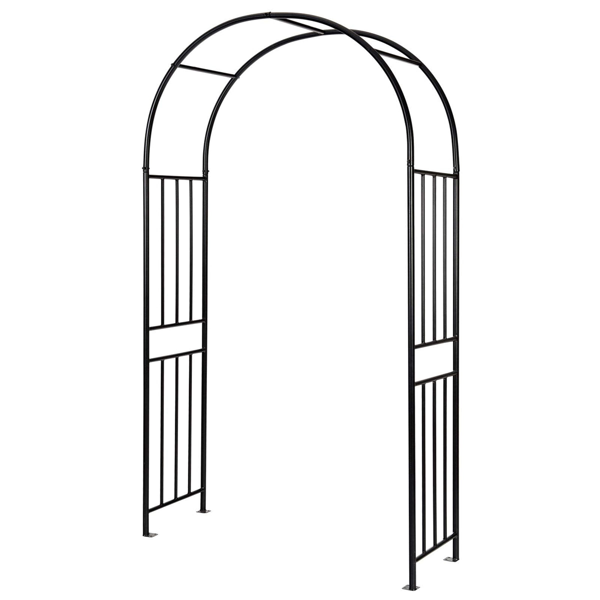 Lucktree 7.2Ft Garden Arch, Outdoor Steel Arbor w/Stakes