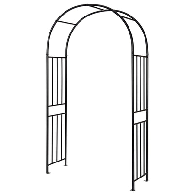 Lucktree 7.2Ft Garden Arch, Outdoor Steel Arbor w/Stakes