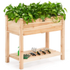Outdoor Planter Box W/Shelf for Garden Patio Backyard