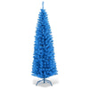 6ft Blue Pencil Christmas Tree, Artificial Slim Tree - LucktreeUS