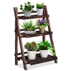 Lucktree 3 Tier Folding Wooden Plant Stand