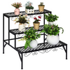 3 Tiers Metal Plant Stand, Ladder Plant Display Rack - Lucktree