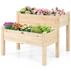 Set of 2 Raised Garden Bed, 34" x 33.5" x 28.5" (L x W x H)