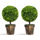 22" Artificial Ball Shaped Tree, Boxwood Tabletop Plant - LucktreeUS