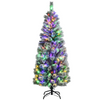 Lucktree Snow Flocked Christmas Tree, Premium Hinged Artificial Pine Tree, Remote Controller, Xmas Full Tree for Indoor - LucktreeUS
