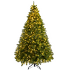 Lucktree Pre-Lit Christmas Tree Artificial PVC Spruce Hinged with 560 LED Lights and Solid Metal Legs - LucktreeUS