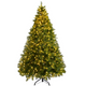 Lucktree Pre-Lit Christmas Tree Artificial PVC Spruce Hinged with 560 LED Lights and Solid Metal Legs - LucktreeUS
