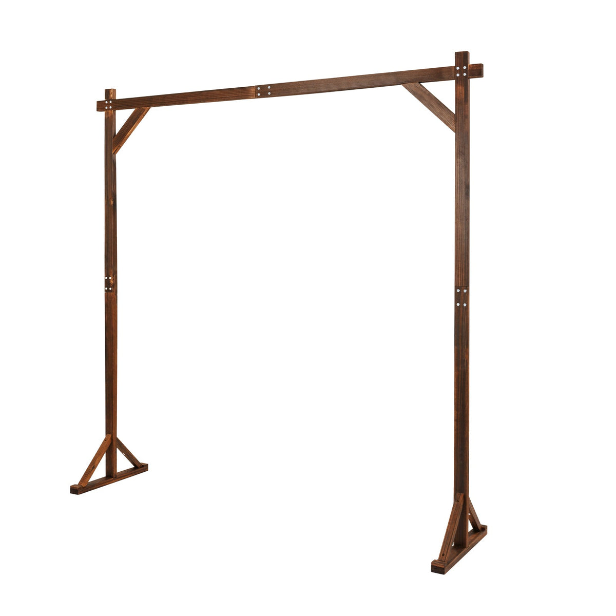 Lucktree Wooden Wedding Arch for Ceremony, 7.2 FT Square Solid Wood Arbor for Wedding Backdrop Stand