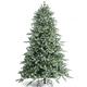 Lucktree 8ft Artificial Christmas Tree, Unlit Hinged Xmas Spruce Tree w/ 1658 Mixed PE & PVC Branch Tips - LucktreeUS