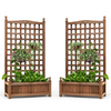 Wood Free Standing Plant Raised Bed
