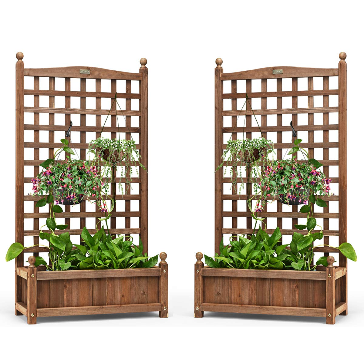 Wood Free Standing Plant Raised Bed