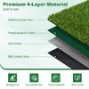 6x10 FT Artificial Grass Turf Rug, Thick Fake Lawn with Drainage Holes