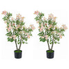 Lucktree 36" Artificial Impatiens Blossom Tree w/Mini Fruits & Faux Grass
