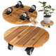 Lucktree 2 Pcs and 4 Pcs Plant Caddy with Wheels with 360° Lockable Casters
