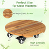 Lucktree 2 Pcs and 4 Pcs Plant Caddy with Wheels with 360° Lockable Casters