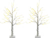 Lucktree Lighted Birch Tree, Artificial Small Tree White Christmas Tree