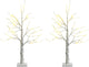 Lucktree Lighted Birch Tree, Artificial Small Tree White Christmas Tree