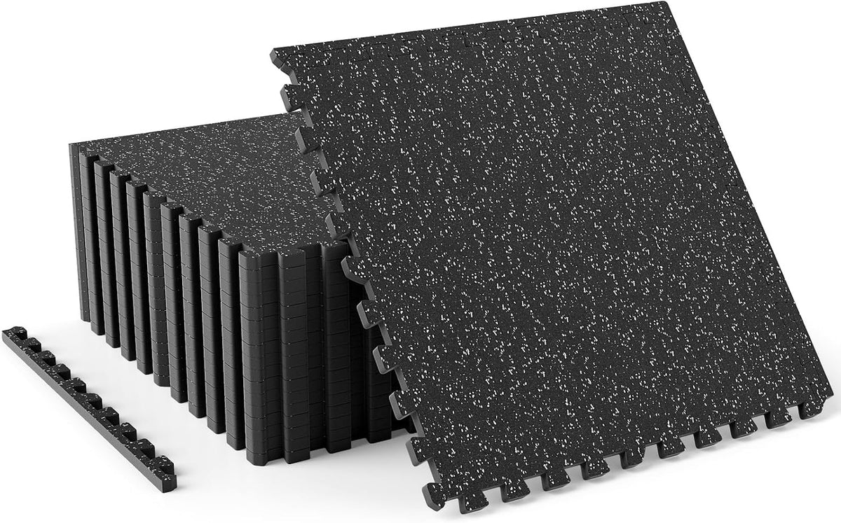 Lucktree 0.55" Thick Foam Interlocking Floor Tiles with Boarders