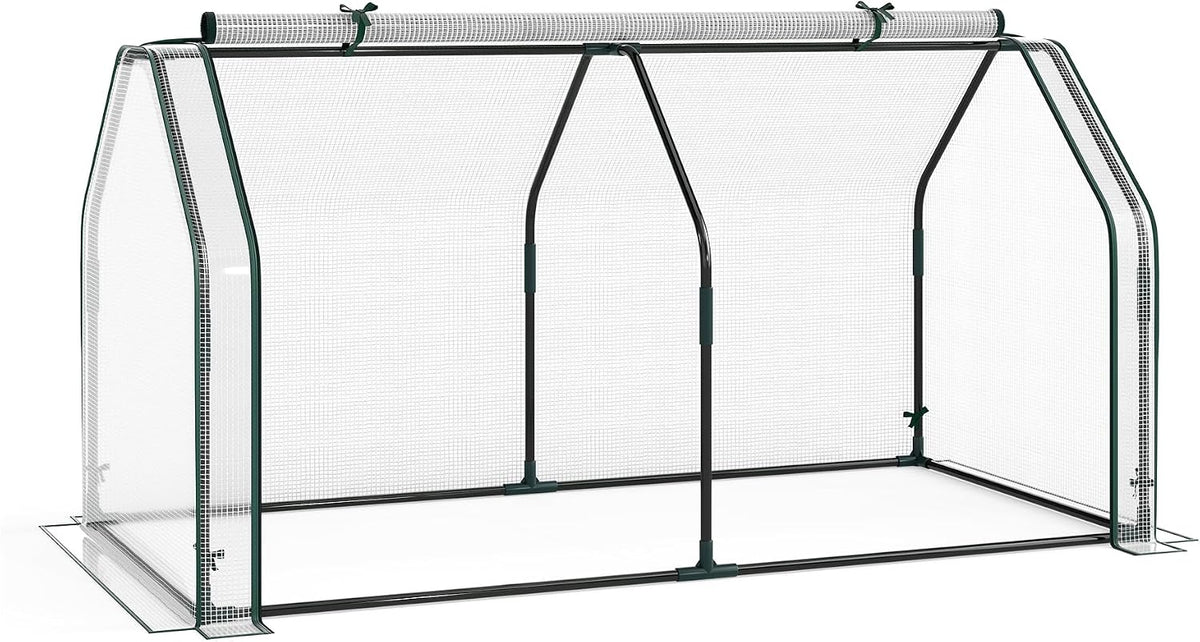 Lucktree Mini Portable Greenhouse w/ PE Cover Roll-Up Zipper