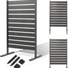 Lucktree 37" W x 61" H Outdoor Privacy Fence Screen with Ground Stakes & Base Feet (1/2)