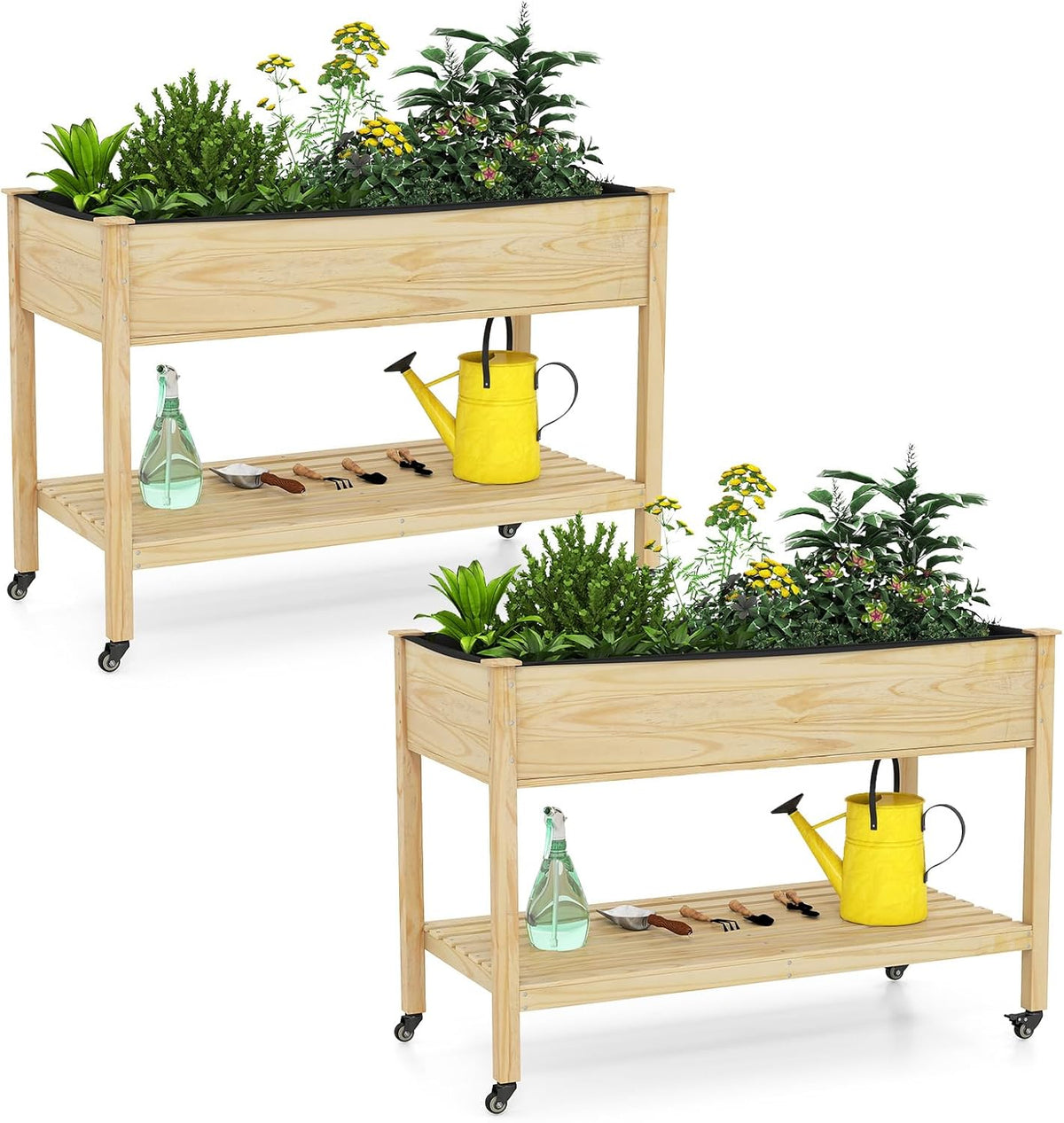 Lucktree 47”x23”x33” Wood Planter Box