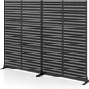 Lucktree 72''H x 48''W Freestanding Metal Privacy Screen with Stable Legs