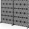 Lucktree 72''H x 48''W Freestanding Metal Privacy Screen with Stable Legs