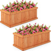 Lucktree Raised Garden Bed | 31”x14”x12” Wooden Planter Box with 4 Drainage Holes (1/2)