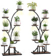 Lucktree Plant Stand Indoor with Grow Lights 8-Tier 58" Tall Corner Metal Plant Shelf