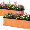 Lucktree Raised Garden Bed with 3 Drainage Holes (44"x10"x12")