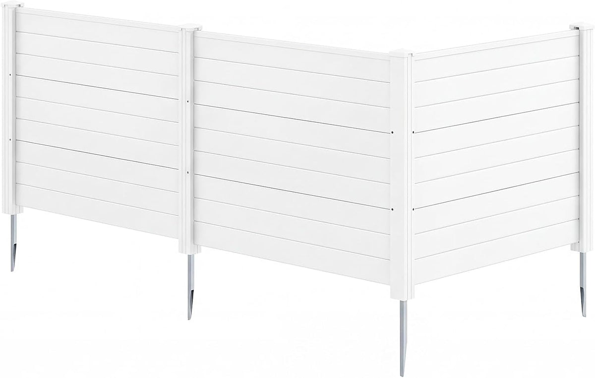 Lucktree No-Dig Air Conditioner Fence with Metal Stakes 48''W x 36''H