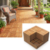 Lucktree 12" x 12" Acacia Wood Interlocking Patio Flooring Tiles with Drainage Base