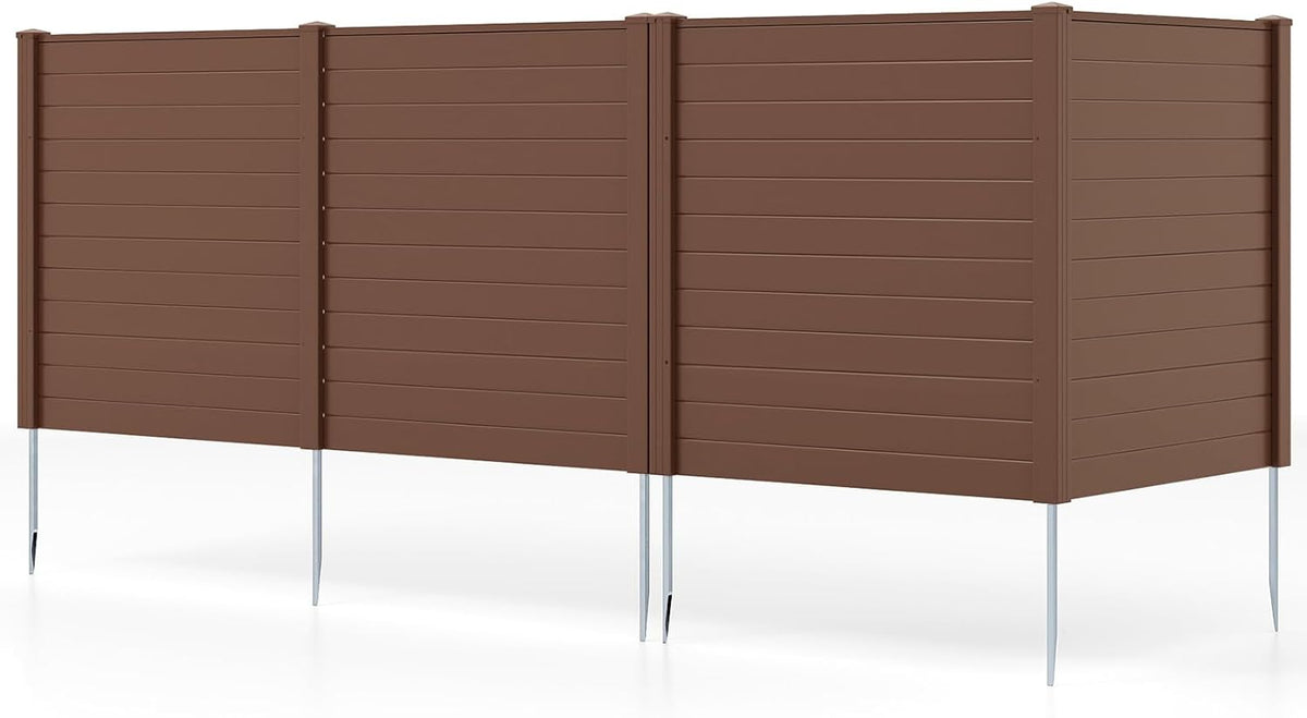 Lucktree Air Conditioner Fence 2/4 Panels - 48''W x 48''H Outdoor Privacy Screen with Upgraded Metal Stakes