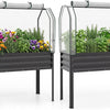 Lucktree Raised Garden Bed with Legs & Greenhouse Cover (1/2)