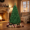 5/6/7/8 FT Artificial Christmas Tree, Unlit Full Xmas Pine Tree with 350/650/950/1138 Branch Tips & Folding Metal Stand