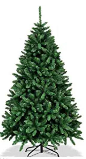 6 FT Artificial Christmas Tree, Douglas Full Fir Christmas Tree W/ 1355 Branch Tips