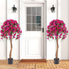 53" Artificial Bougainvillea Tree, Faux Silk Flower Plant in Pot with 576 Flowers & 288 Leaves