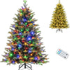 6FT Prelit Artificial Christmas Tree, Hinged Christmas Tree with 350 LED Lights
