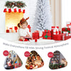 5FT / 6FT / 7FT Pencil Christmas Tree, Artificial Slim White Christmas Tree - LucktreeUS