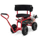 Lucktree Cushioned Rolling Garden Cart Scooter with Storage Basket and Tool Pouch