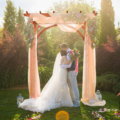 Lucktree 85in Wood Arbor Wedding Arch Garden Trellis Pergola Arbor